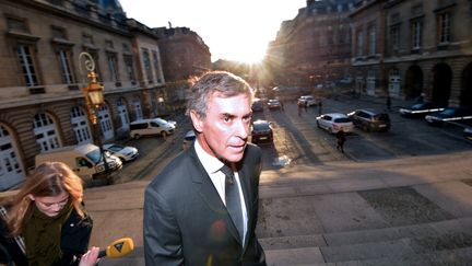 L'ancien ministre du Budget, Jérôme Cahuzac, le 10 février 2016 au Palais de justice de Paris. (MIGUEL MEDINA / AFP)