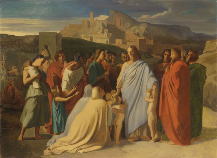 Etude pour Jésus Christ et les petits enfants,&nbsp;Hippolyte Flandrin, 1837&nbsp;Hippolyte Flandrin,&nbsp; (ALAIN BASSET / MBA)