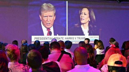 Le débat entre Kamala Harris et Donald Trump, le 10 septembre 2024. (KAYO GOTO / YOMIURI)