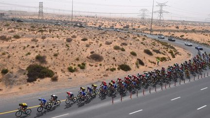 De longues lignes droites au milieu du désert, un paysage typique traversé par les coureurs dans la péninsule arabique.