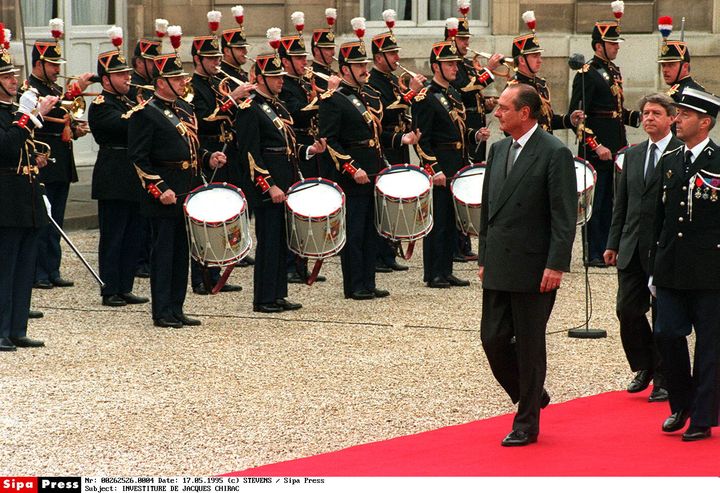 Jacques Chirac est investi président de la République, le 17 mai 1995, à Paris. (SIPA)