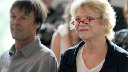 Nicolas Hulot et Eva Joly lors du second débat écologiste le 9 juin (AFP. B.Guay)