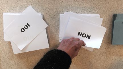 Dans un bureau de vote, le 7 avril 2013 &agrave; Strasbourg (Bas-Rhin). (FREDERICK FLORIN / AFP)