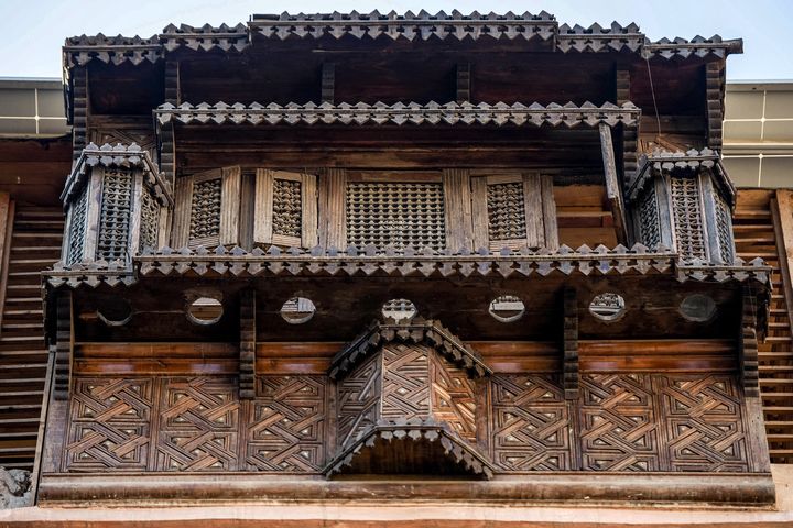 Les moucharabieh de Beit Yakan, une vieille maison du Caire (6 décembre 2022) (MOHAMED HOSSAM / AFP)