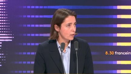 Sophie Binet, secrétaire générale de la CGT, invitée sur franceinfo, le 12 novembre 2024. (FRANCEINFO / RADIO FRANCE)