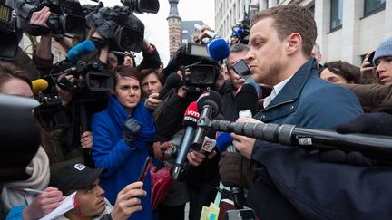 &nbsp; (Cédric Moisse, avocat de Salah Abdeslam, ce jeudi à Bruxelles. © Denis Closon/Isopix/SIPA)