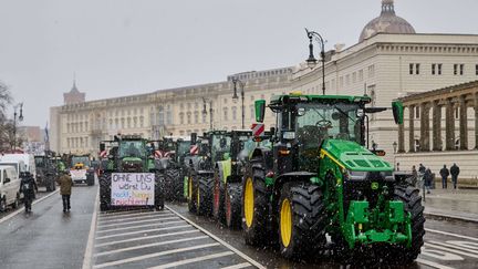 Farmers are mobilizing against the announced end of certain subsidies and tax benefits on January 15, 2024 in Berlin (Germany).  (SNAPSHOT-PHOTOGRAPHY / F BOILLOT / SHUTTERSTOCK / SIPA)