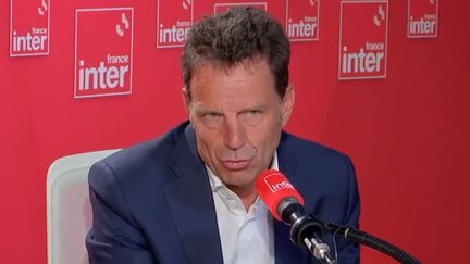 Geoffroy Roux de Bézieux, dans les studios de France Inter, lundi 29 août 2022. (CAPTURE D'ECRAN FRANCE INTER)