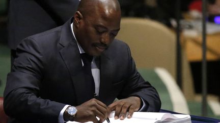 Le président congolais Joseph Kabila est au pouvoir depuis 2001. Au terme de la Constitution, il ne peut plus se représenter après son deuxième et dernier mandat qui se termine en décembre 2016. (Photo AFP/Carlo Allegri)