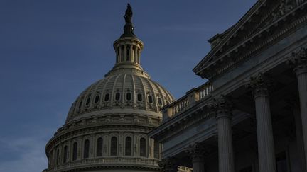 Le dôme du Capitole à Washington (Etats-Unis), le 24 juin 2022. (ANNA MONEYMAKER / GETTY IMAGES NORTH AMERICA / AFP)