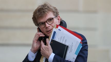 Marc Fesneau, ministre des Relations avec le Parlement, à l'Elysée, le 15 janvier 2020.&nbsp; (LUDOVIC MARIN / AFP)