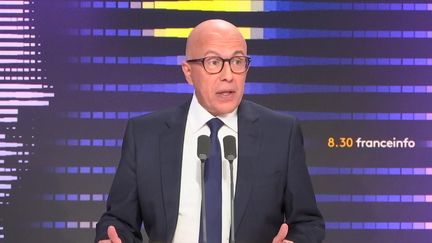 Éric Ciotti, président du groupe Union des droites pour la République (UDR) , le 22 octobre 2024 sur franceinfo. (FRANCEINFO / RADIO FRANCE)