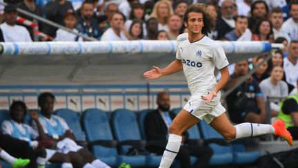 Le milieu de terrain de l'Olympique de Marseille Matteo Guendouzi lors du match de l'OM contre Rennes, en Ligue 1 le 18 septembre 2022 (NICOLAS TUCAT / AFP)