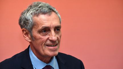 Philippe Saurel, maire de Montpellier, lors d'une conférence de presse, le 19 février 2020. (PASCAL GUYOT / AFP)