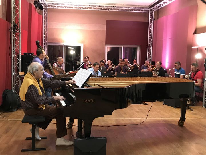 Michel Legrand en répétition pour son concert au Grand Rex en octobre 2017, peu avant de nous avoir accordé une interview. 
 (Michel Vial)