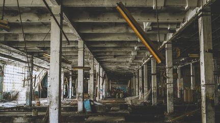 An abandoned factory in Vienne, February 2024 (JEAN-BAPTISTE BORNIER / MAXPPP)