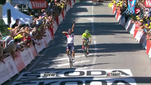 Tour de France : le Colombien Jarlinson Pantano remporte la 15e étape à Culoz dans l'Ain