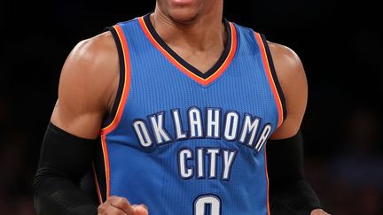 Russell Westbrook, le meneur exceptionnel du Thunder. (MICHAEL REAVES / GETTY IMAGES NORTH AMERICA)