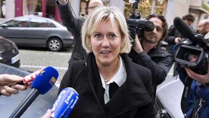 L'ancienne ministre de l'Apprentissage, Nadine Morano, le 9 octobre 2012 avant une r&eacute;union de l'association "les Amis de Sarkozy", &agrave; Paris. (LIONEL BONAVENTURE / AFP)