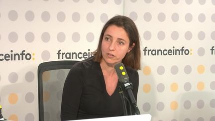 Sophie Binet, secrétaire générale de la CGT sur franceinfo le 28 mars 2024. (FRANCEINFO / RADIOFRANCE)