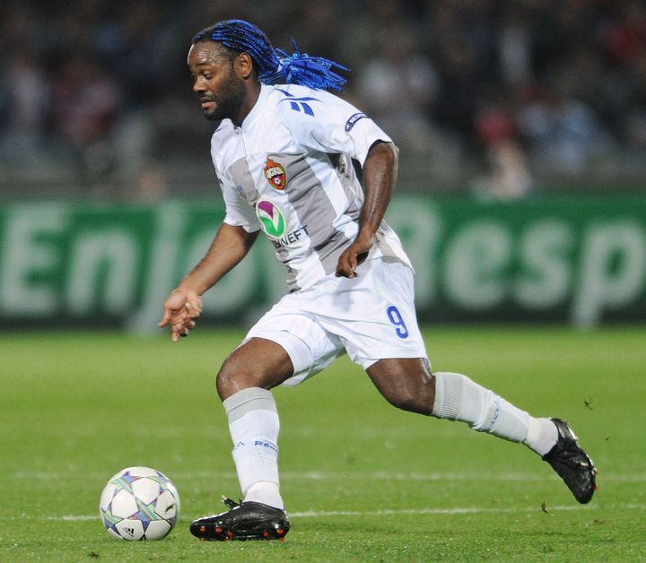 L'attaquant br&eacute;silien du CSKA Moscou Vagner Love lors du match de Ligue des champions contre Lille, &agrave; Villeneuve-d'Ascq (Nord), le 14 septembre 2011. (PHILIPPE HUGUEN / AFP)