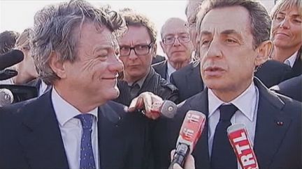 N.Sarkozy et J.L Borloo à Valenciennes le 23 mars 2012 (FTV)