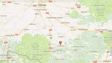 Christophe Orsaz et sa fille Célia ont été vus pour la dernière durant l'après-midi du jeudi 30 novembre 2017 à Lavelanet dans le département de l'Ariège. (GOOGLE MAPS / FRANCEINFO)