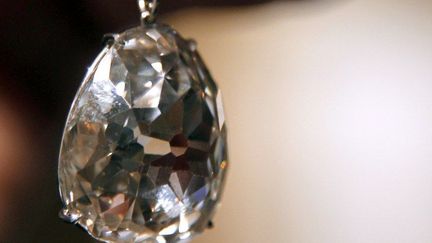 Le diamant &quot;Le Beau Sancy&quot; de Marie de Médicis. Avril 2012 chez Sotheby&#039;s
 (F.Guillot. AFP)