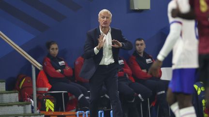 Didier Deschamps, lors de France-Belgique, au Groupama Stadium de Lyon, le 9 septembre 2024. (CATHERINE STEENKESTE / GETTY IMAGES SPORT)