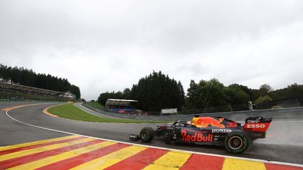 Max Verstappen sur le circuit de Spa-Francorchamps, le 28 août 2021. (KENZO TRIBOUILLARD / AFP)