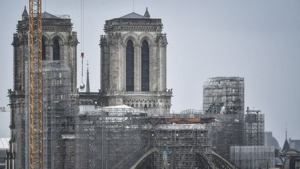 La cathédrale de Notre-Dame de Paris, le 14 avril 2023. (FIRAS ABDULLAH / ANADOLU AGENCY)