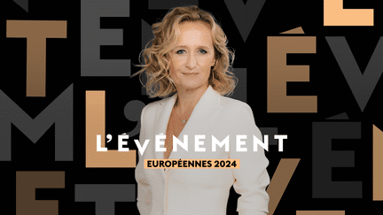 Caroline Roux présente "L'Evénement, les européennes 2024" sur France 2. (FRANCE TELEVISIONS)