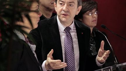 Jean-Luc Mélenchon présente ses voeux à la presse, à Paris, le 13 janvier 2011. (AFP - Jacqyes Demarthon)