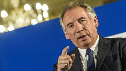 Le ministre de la Justice, François Bayrou, lors de la présentation de son projet de loi sur la moralisation de la vie publique, le 1er juin 2017 à Paris.  (MAXPPP)