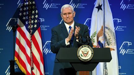 Le vice-président américain, Mike Pence, le 24 février 2017 à Las vegas, Nevada (Etats-Unis). (ETHAN MILLER / GETTY IMAGES NORTH AMERICA)