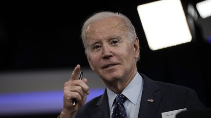 Le président des Etats-Unis Joe Biden, le 16 février 2023 à Washington. (DREW ANGERER / GETTY IMAGES NORTH AMERICA / AFP)