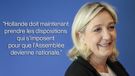 La pr&eacute;sidente du FN, Marine Le Pen. (MAXPPP)