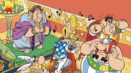 Couverture de l'album d'Astérix "Le Menhir d'or" (R. Goscinny & A. Uderzo - Editions Albert René)