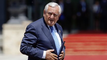 L'ancien Premier ministre Jean-Pierre Raffarin lors d'une conférence internationale au lac Yanqi, au nord de Pékin (Chine), le 15 mai 2017. (DAMIR SAGOLJ / AFP)