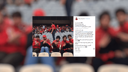 Capture d'écran d'une photo postée par Instagam par une supportrice du FC Persepolis Téhéran.&nbsp; (INSTAGRAM / FARI_PERPOLISI)