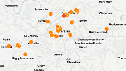 Découvrez la carte des sites olympiques prévus pour les JO de Paris 2024 (NICOLAS ENAULT / CARTO)