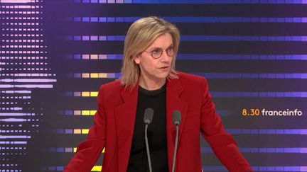 Agnès Pannier-Runacher, ministre de la Transition énergétique, était mercredi 1er mars l’invitée du 8h30 franceinfo. (FRANCEINFO / RADIOFRANCE)