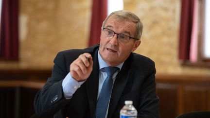 Germinal Peiro, président du département de la Dordogne, en octobre 2022. (ROMAIN LONGIERAS / AFP)