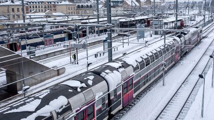 La gare de Pontoise (Oise), le 7 février 2018. (MAXPPP)