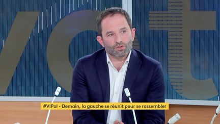 Benoît Hamon, invité de "Votre instant politique" sur franceinfo, le 16 avril 2021. (FRANCEINFO)