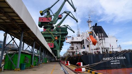 Le port industriel de Weda Bay, en Indonésie, le 25 septembre 2022. (XU QIN / XINHUA / AFP)