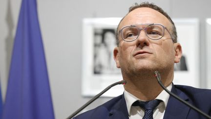 Damien Abad, le nouveau ministre des Solidarités,&nbsp;de l’Autonomie et des Personnes handicapées, le 21 mai 2022 à Paris.&nbsp; (GEOFFROY VAN DER HASSELT / AFP)