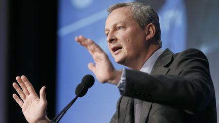 Le d&eacute;put&eacute; UMP de l'Eure Bruno Le Maire, le 20 f&eacute;vrier 2013 &agrave; Paris, lors d'une r&eacute;union de l'association des Amis de Nicolas Sarkozy. (PATRICK KOVARIK / AFP)