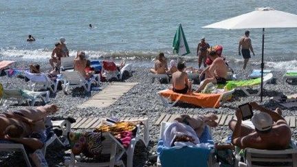 Des vacanciers sur une plage de Sochi, en Russie, le 10 septembre 2013. (Vladimir Fedorenko/RIA Novosti)