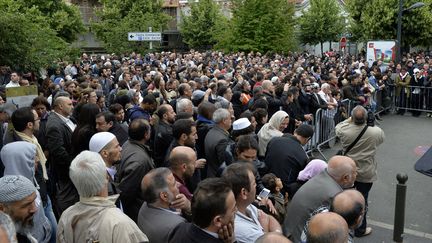 Des centaines de personnes manifestent contre l'islamophobie, le 22 juin 2013 &agrave;&nbsp;Argenteuil (Val d'Oise). (MIGUEL MEDINA / AFP)